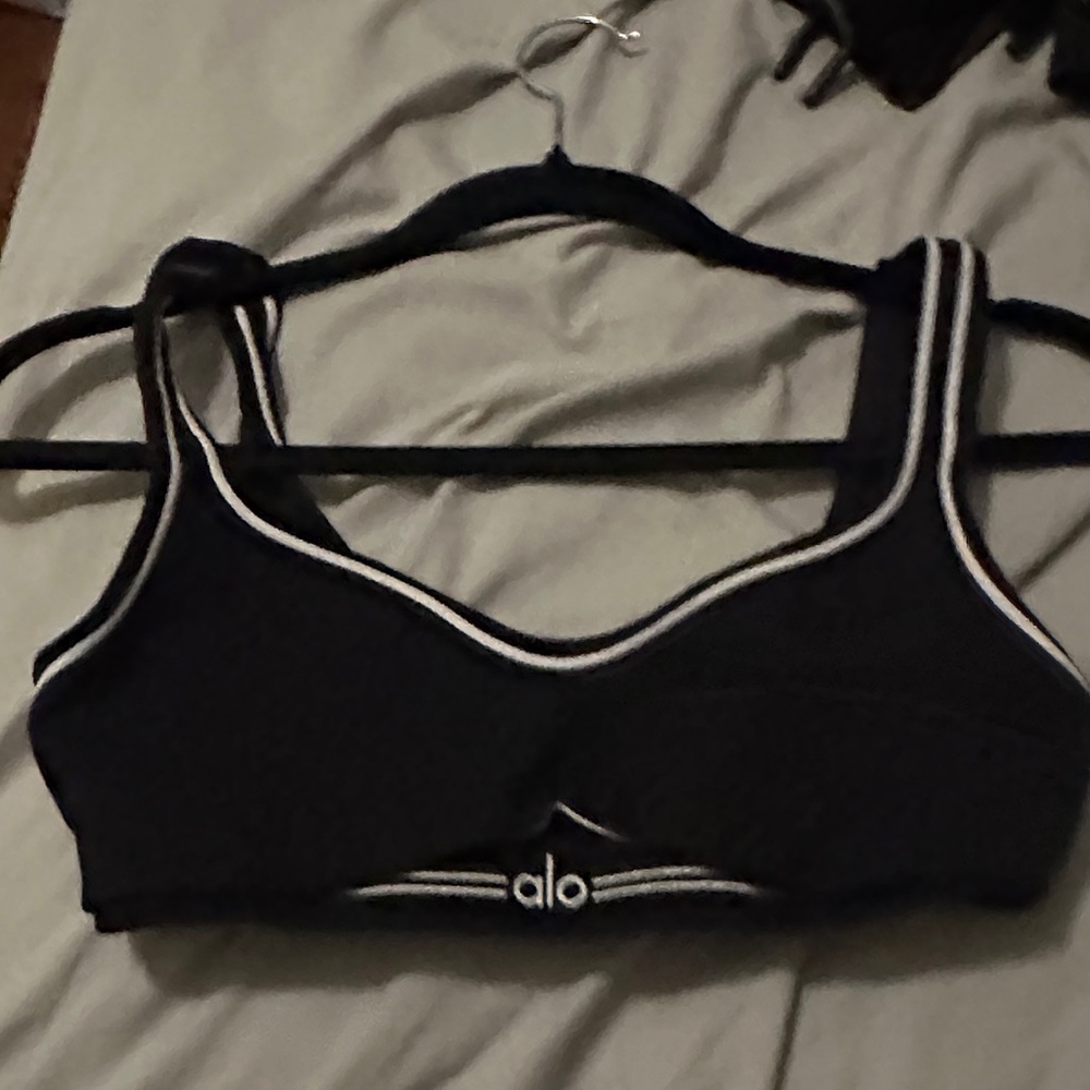 ALO Yoga Black and White Sports Bra